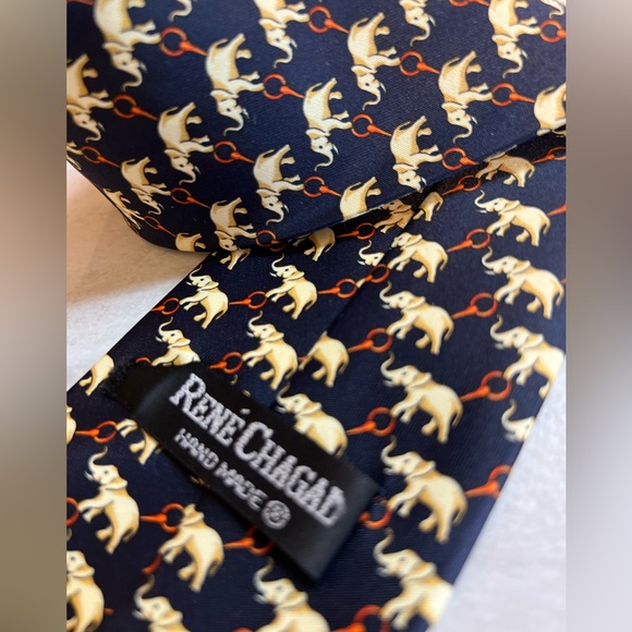 Rene Chagal Dress Tie, Classy ELEPHANT Statement - Picture 3 of 9